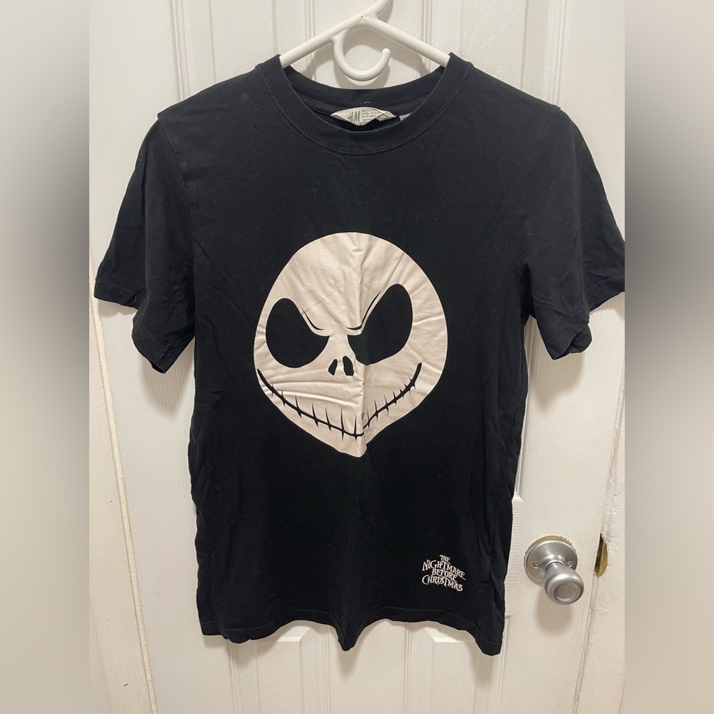 H&M Black Tee with Jack Skellington glow in the dark!. - Picture 8 of 9